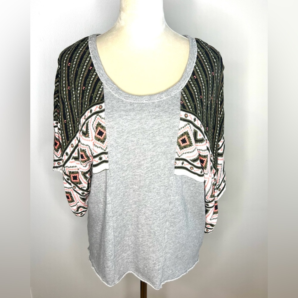 Free People Top Sweatshirt Kimono sleeve Boho SZ XS EUC